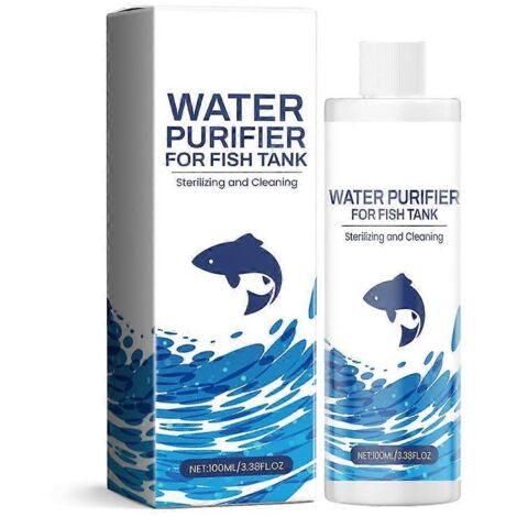 Clarificateur d'eau pour aquarium, agent clarifiant sûr pour aquariums, conditionneur d'eau pour poissons, eau cristalline et claire.