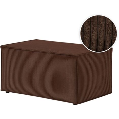 CLARISSE - Pouf en velours côtelé - Marron