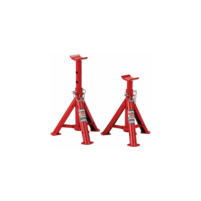 Clarke - 2 ton two tonne folding axle stand stands lift jack CAX2TF