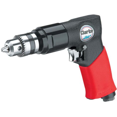 CLARKE 3/8"" AIR DRILL REVERSIBLE KEYED AIR COMPRESSOR WORKSHOP TOOL CAT214