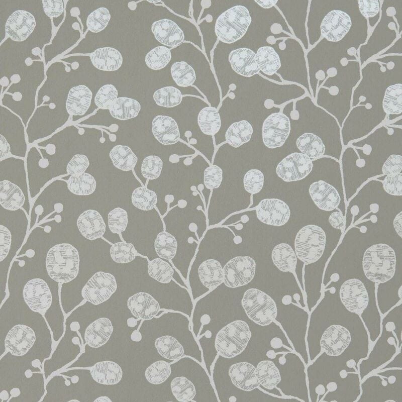 Clarke And Clarke - Honesty Taupe Pearl Wallpaper Floral Metallic Paste The Wall