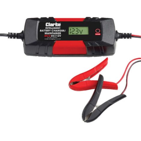 CLARKE BATTERY CHARGER INTELLIGENT SMART TRICKLE CHARGER 6V 12V 4A IBC4