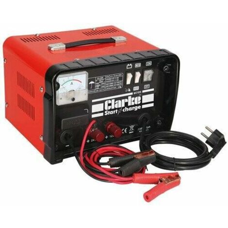 CLARKE BATTERY CHARGER & JUMP STARTER 12V 24V CAR VAN VEHICLE BOOSTER 120A BC125