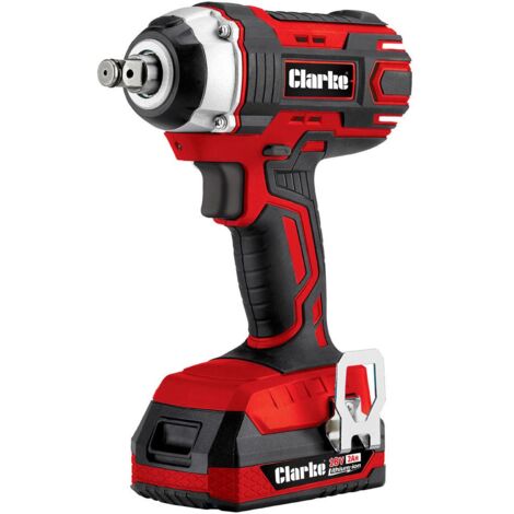 CLARKE IMPACT WRENCH 18V 1/2"" LI-ION LITHIUM CORDLESS RATCHET 2 BATTERIES CCIW16
