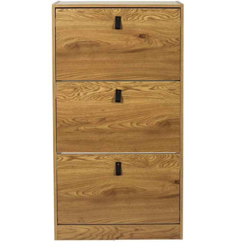 Altobuy - clary - Meuble à Chaussures 3 Portes Effet Bois