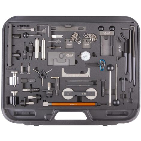 Clas – Coffret calage complet VAG OM 6300 – Accessoire outil mécanicien inclus – Compatible Audi, VW, Seat, Skoda – Pour moteurs essence et diesel