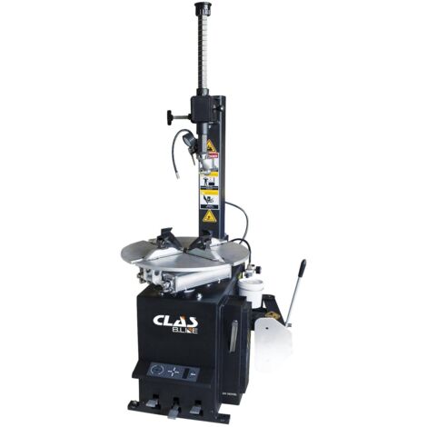 Clas – Démonte pneus semi-automatique 10"-21" 1 vitesse 230V – Pédalier ergonomique – Pression de service 8-10bar – Puissance 0.85-1.1kW
