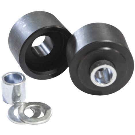 Clas – Paire de roues avant ø70x44mm pour cric rouleur – Nylon durable – Fixation entraxe 27mm – Compatible OH 6015