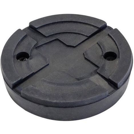 CLAS - Tampon caoutchouc rond avec enfort plaque metallique ø125x26mm - EG1152 - Ce produit de marque Clas est neuf.