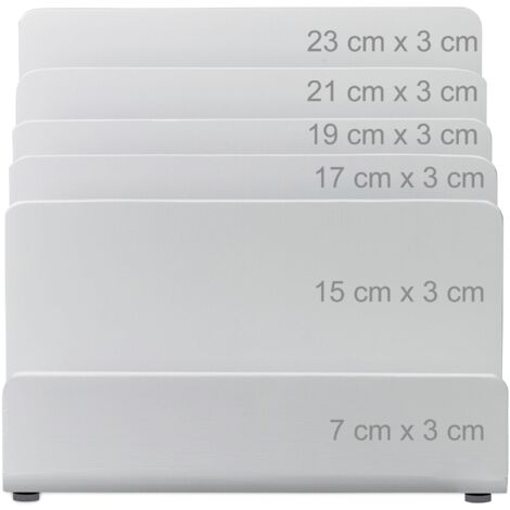 Clasificador de documentos porta cartas organizador de oficina bambú blanco 130002902
