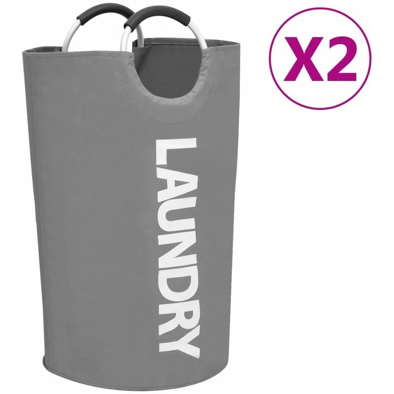 

Clasificador de ropa 2 unidades gris