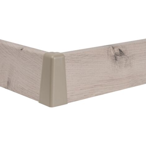 Classen Außenecke für Clip-Laminatleiste foliert 19 x 58 mm Kieselgrau uni Laminatleiste