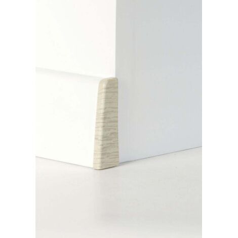 Classen Endkappe für Clip-Leiste foliert 58 x 19 mm eiche weiß Holzpore Laminatleiste