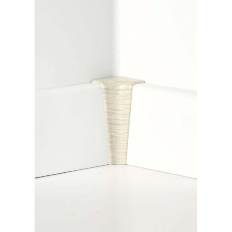 Classen Innenecke für Clip-Leiste foliert 58 x 19 mm eiche weiß Holzpore Laminatleiste