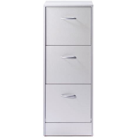 Classeur 3 tiroirs dossiers suspendus gris Office H109cm