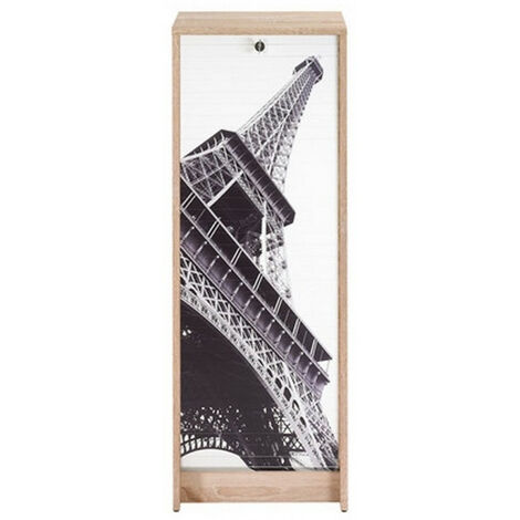Classeur à rideau chêne naturel imprimé Tour Eiffel Boost