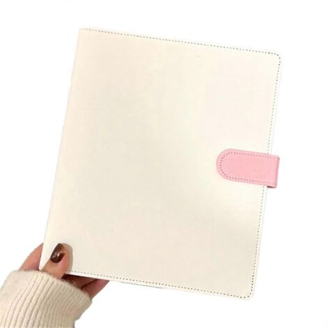 Classeur A5 Porte-photos Album photo Rangement pour cartes photo Blanc et rose--