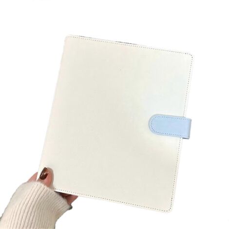 Classeur A5 pour cartes photo, album photo, rangement de cartes, blanc et bleu