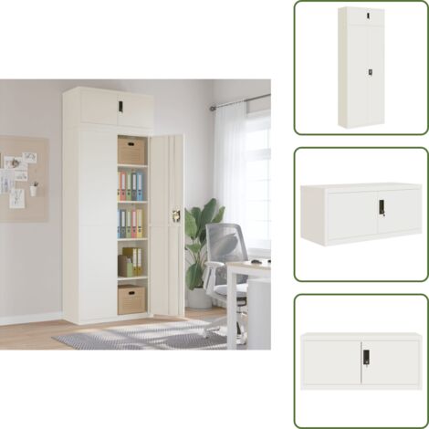 Classeur en acier - vidaXL Classeur blanc 90x40x240 cm acier - Rangement en acier
