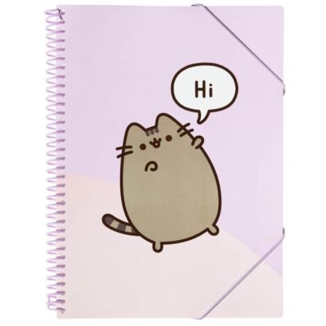 Classeur Grupoerik Pusheen A4 - 30 feuilles, classeur avec bande élastique