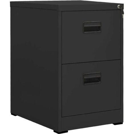 Classeur Meuble de Rangement - Armoire De Bureau Anthracite 46x62x72,5 cm Acier BV345780 - BonneVie
