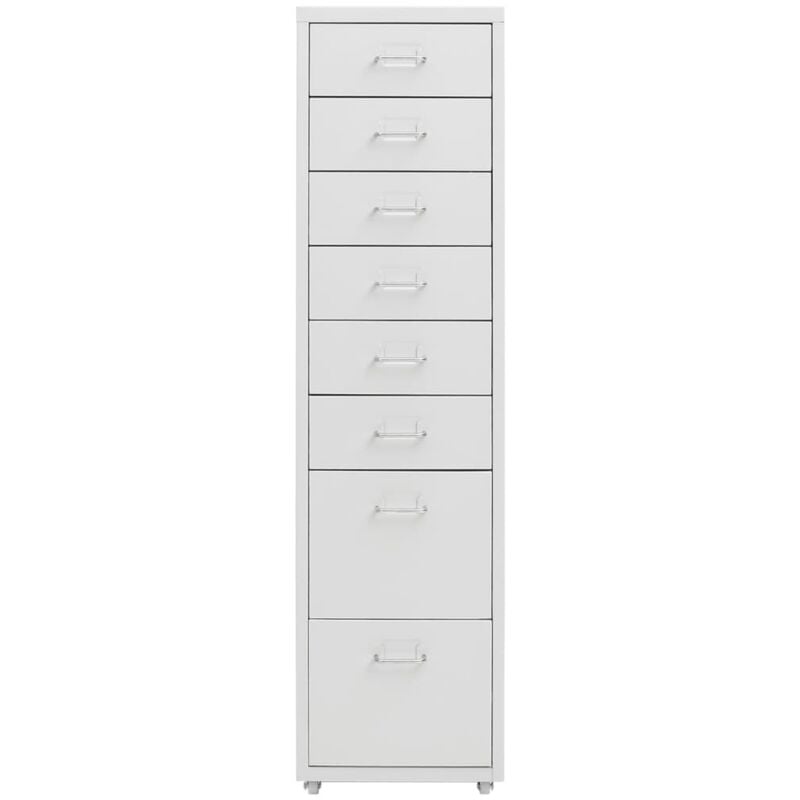 Classeur mobile, Armoire de bureau, Meuble rangement de bureau gris 28x41x109 cm métal lpw5404 MaisonChic