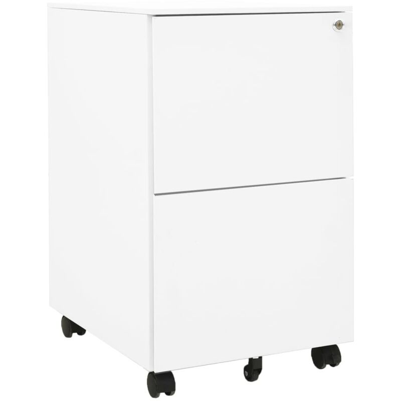 Vidaxl - Classeur mobile Blanc 39x45x67 cm Acier