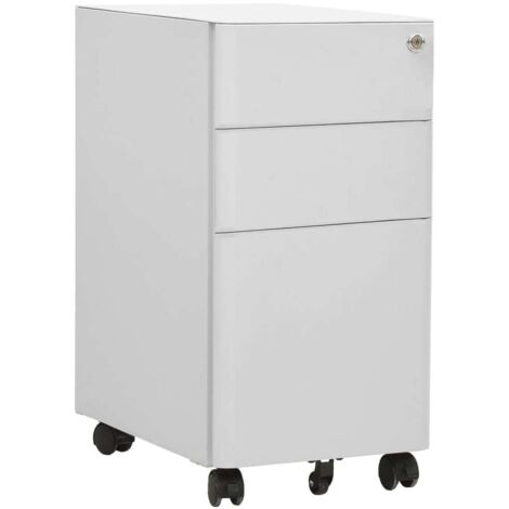 Classeur mobile Meuble de Rangement - Armoire De Bureau Gris clair 30x45x59 cm Acier BV324864 - BonneVie