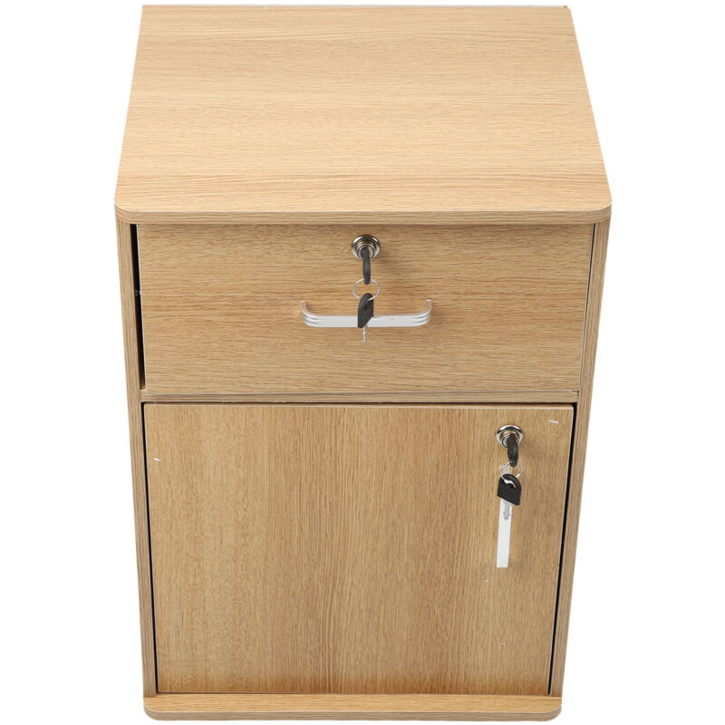 Classeur mobile verrouillable à 2 tiroirs avec serrure, classeur métallique sous le bureau pour dossiers A4, classeur mobile à roulettes pour bureau