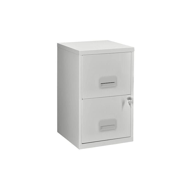 Classeur monobloc à 2 tiroirs - gris - Maxiburo