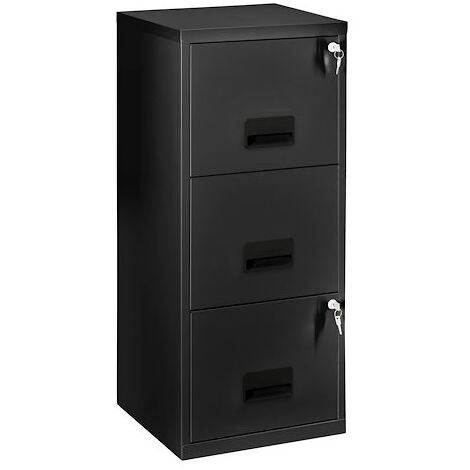 Classeur monobloc 3 tiroirs - noir - Maxiburo