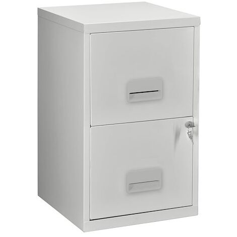 Classeur monobloc à 2 tiroirs - gris - Maxiburo