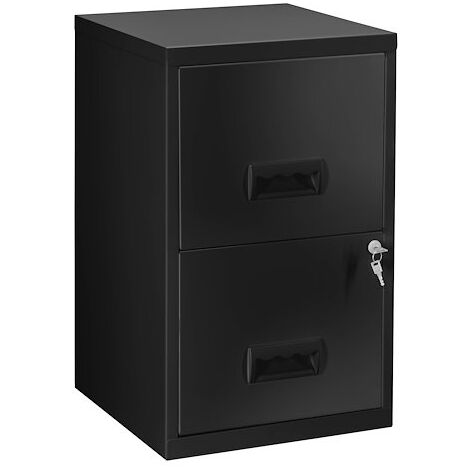 Classeur monobloc à 2 tiroirs - noir - Maxiburo