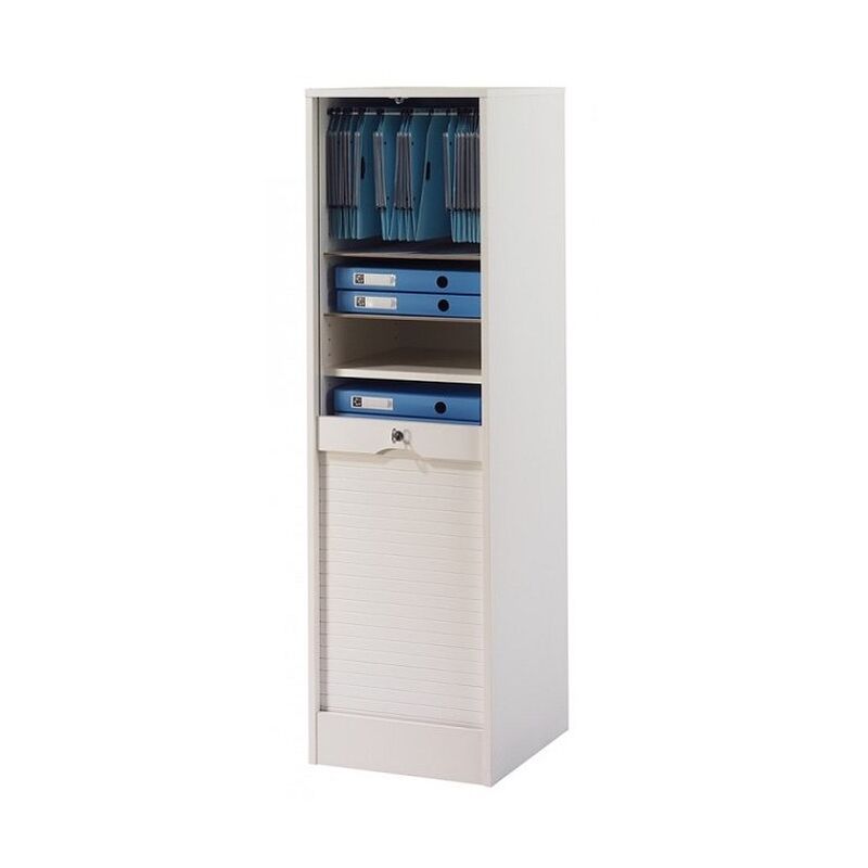 Classeur à rideau blanc Office 140cm