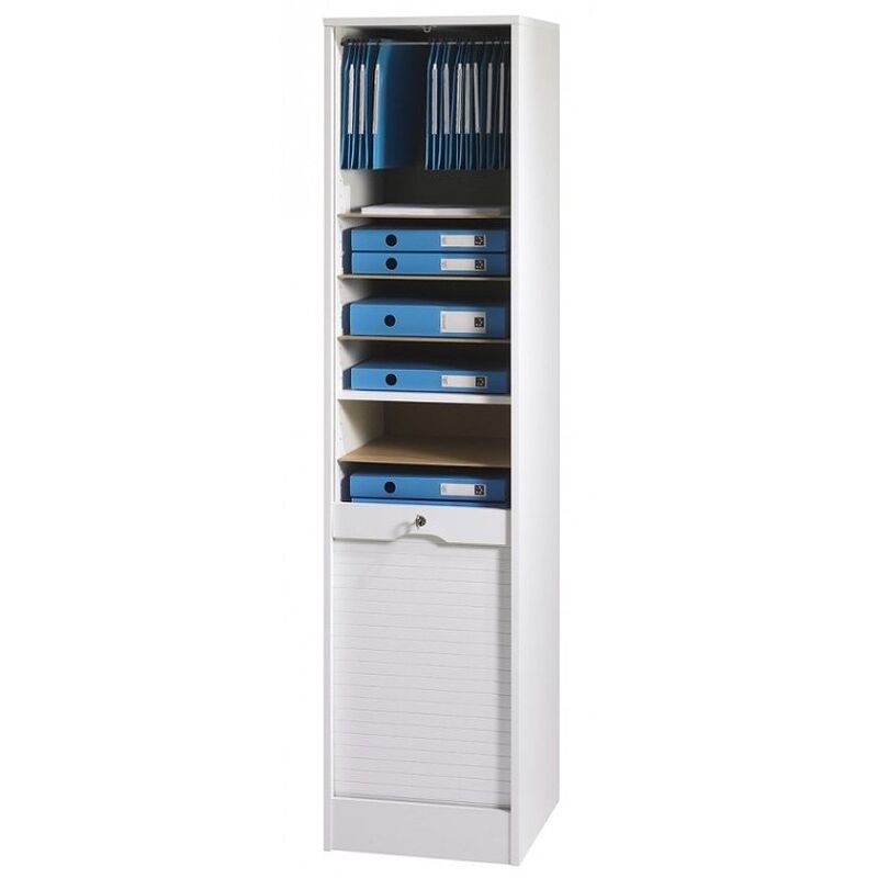 Classeur à rideau blanc Office 172cm