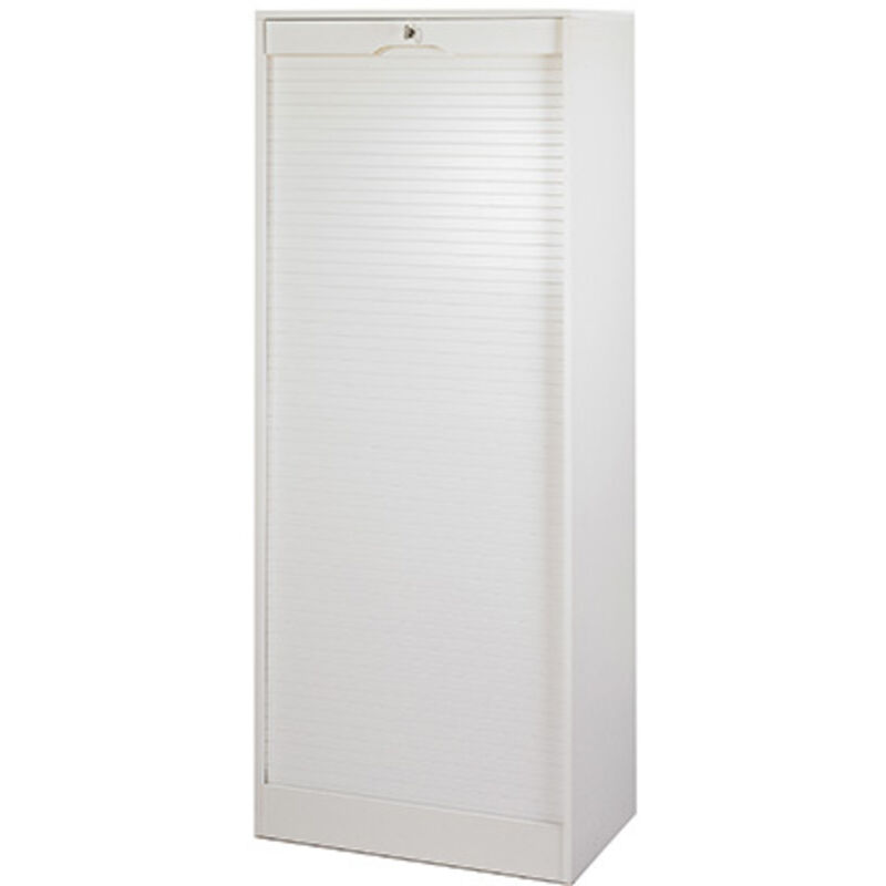 Classeur à Rideau Largeur 70 cm Hauteur 172 cm 20 niches - Coloris: Blanc