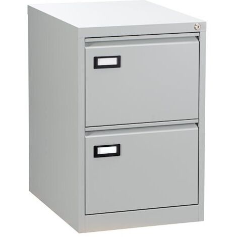 Classeurs monobloc Pro 2 tiroirs couleur gris clair - Maxiburo