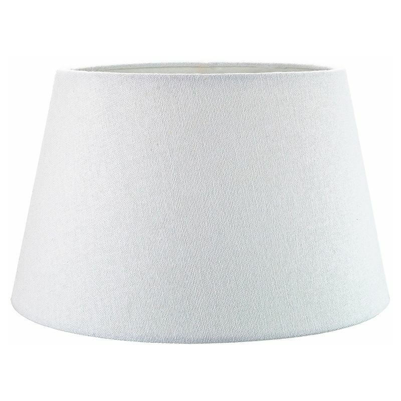 Classic 10 Inch White Linen Fabric Drum Table/Pendant Lamp Shade 60w Maximum by Happy Homewares