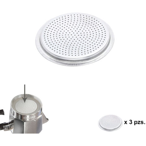 Classic Aluminium Kaffeefilter/Induktion 2 Tassen (3 Stück)