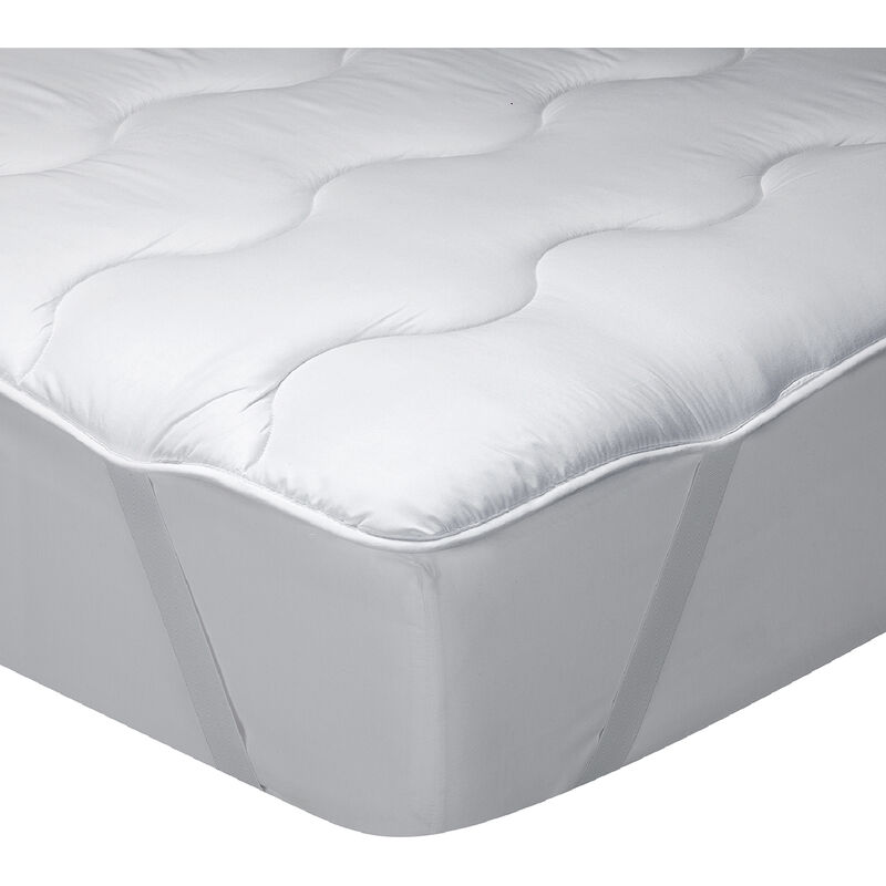 

Topper fibra hueca siliconada Ecolofil y microfibra de 3 cm 135x200cm , Cama de 135 , Blanco - Classic Blanc