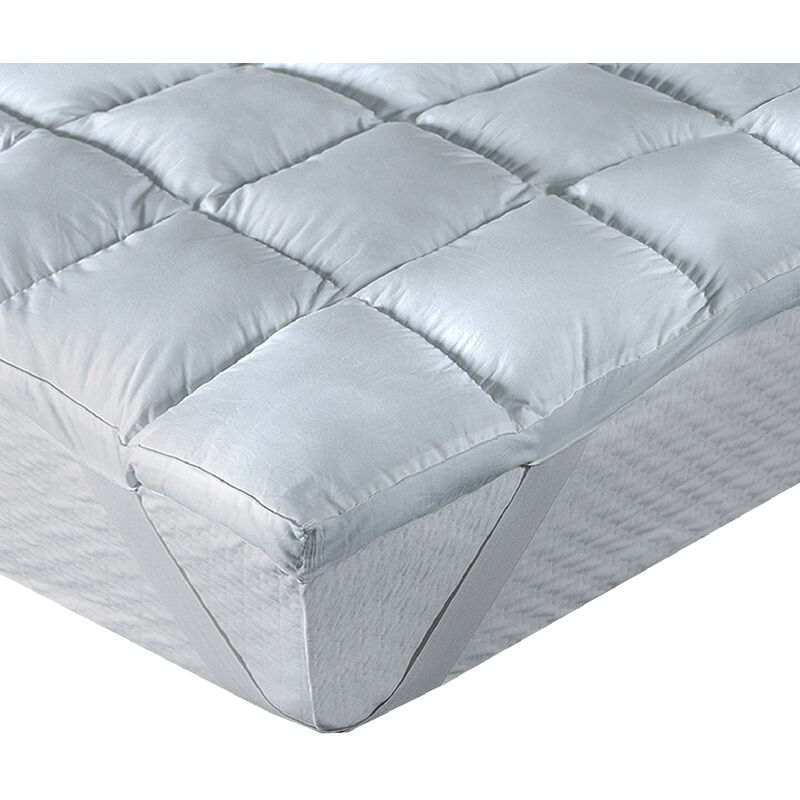 

Topper de fibra de gran confort de 8 cm antialérgico 135x190cm , Cama de 135 , Blanco - Classic Blanc