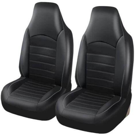 Classic Car Seat Covers Front Leatherette Universal Car Seat Covers Front Car Seat Cover Fits Most Cars, Trucks, SUVs or Vans, Gray