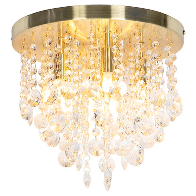 Classic Ceiling Light Gold with Glass - Medusa