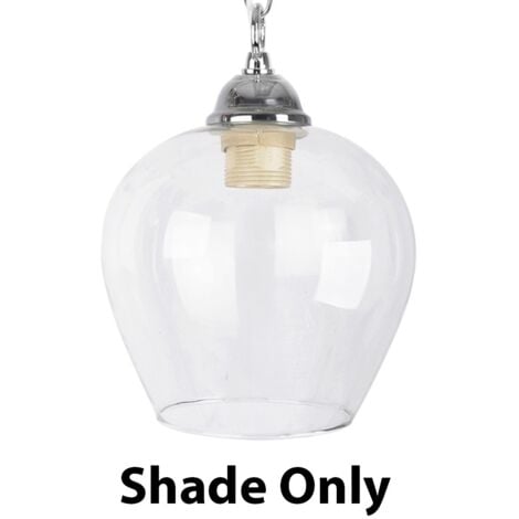 pendant light dome ceiling glass shade clear lamp bell classic lighting traditional