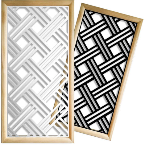 CLASSIC D - Moduli Decorativi in Legno e PVC - Colore: bianco - Misura: 73x148 cm