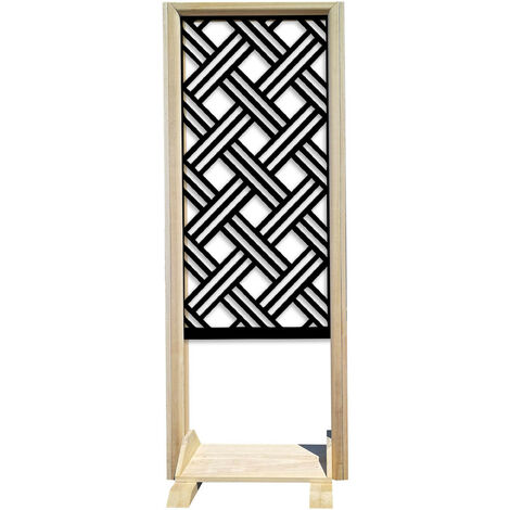 CLASSIC D - Separè - Paravento modulabile - 70x190cm - in Legno e PVC  Nero