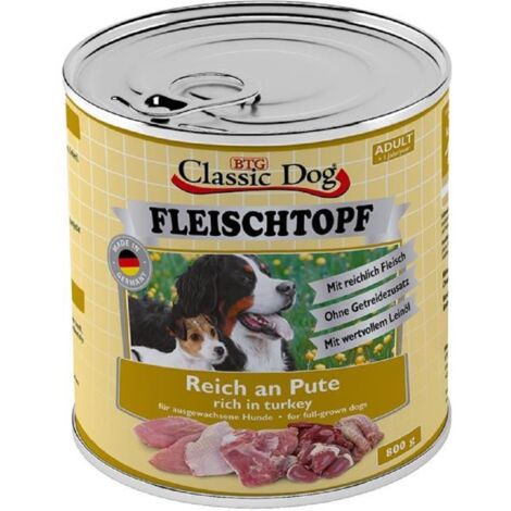 Classic Dog Hundenassfutter Fleischtopf Adult getreidefrei 800 g Pute