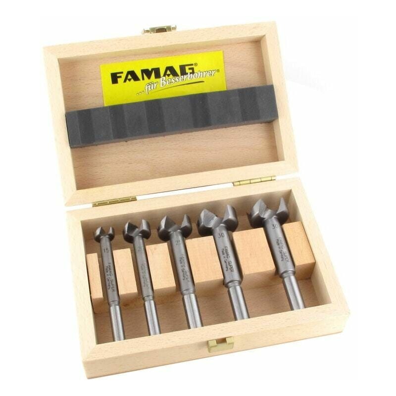 16PCS Classic Forstner Bit, Set in Wooden Case, 1630616 - Famag