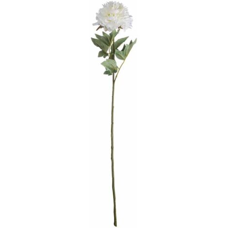 Classic Peony Artificial Plant (Single Stem) - Fabric/Plastic - L13 x W13 x H69 cm - White