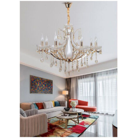 Classic Sospension Lampadariary 8 Bracci E14 Cristally A60-8